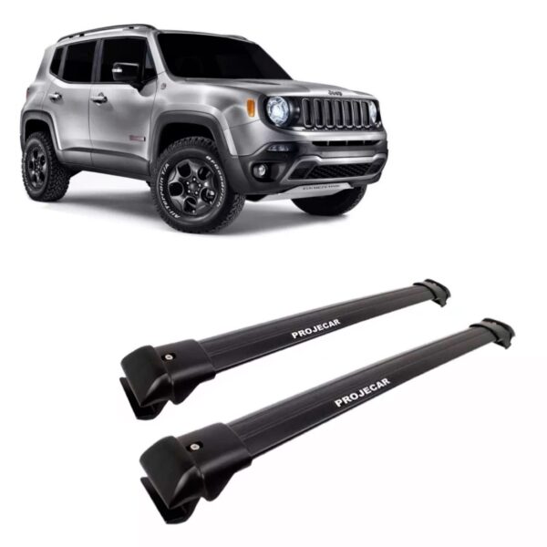 Rack Teto Travessa Jeep Renegade 2015 A 2018 Preto Preto