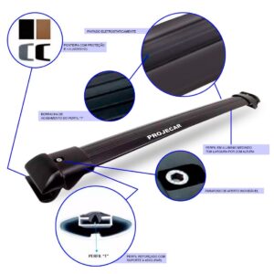 Rack Teto Travessa Jeep Renegade 2015 A 2018 Preto Preto