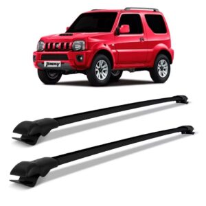 Travessa Rack Teto Suzuki Jimny  2001 A 2017 Aluminio Preto Preta