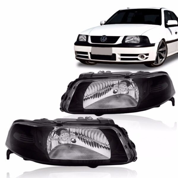 Farol Gol G3 Mascara Negra Simples 1999 00 01 02 03 04 2005 Lado Esquerdo