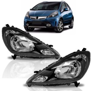 Farol Honda New Fit Twist 13 14 2015 Máscara Negra 1ª Linha - Direito/passageiro