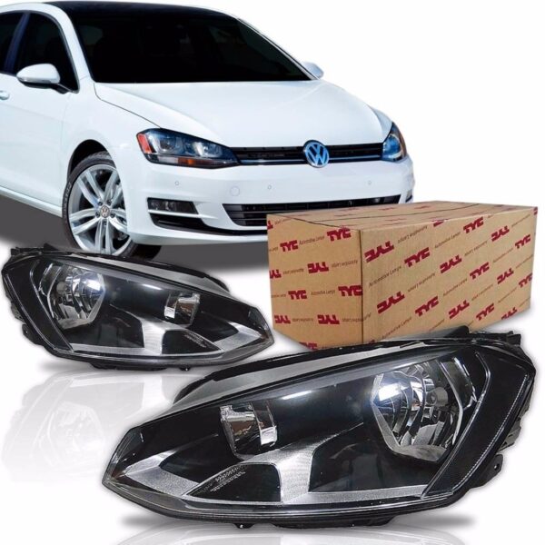 Farol Para Golf 2014 2015 2016 Mascara Negra Fume Foco Duplo Lado Direito