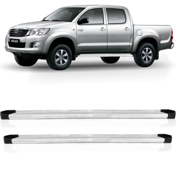 Pisante Lateral Hilux 2012 2013 2014 2015 Prata Plataforma Prateado