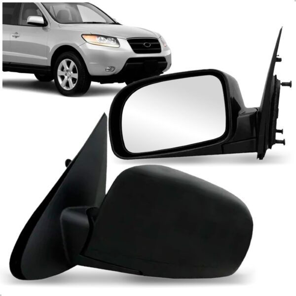 Retrovisor Santa Fe 07 08 2009 Sem Sinaleira Eletrico Primer Lado Esquerdo