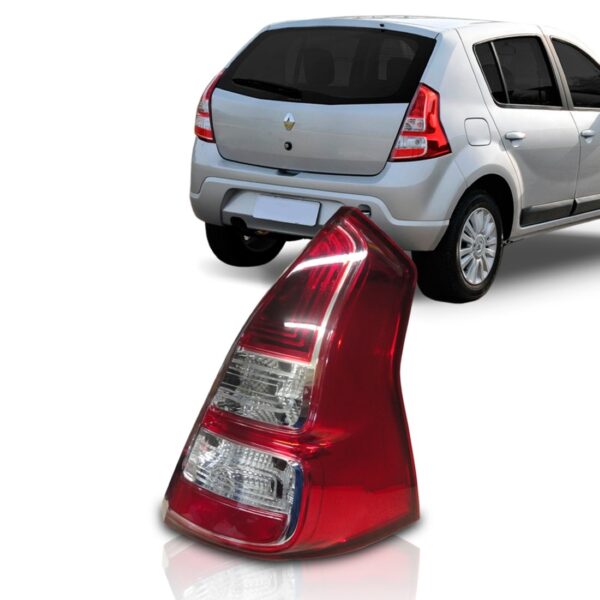 Lanterna Sandero 12 2013 2014 Bicolor Friso Cromado 1ª Linha Direito