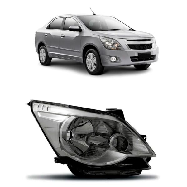 Farol Dianteiro Cobalt 2012 2013 2014 Cromomix 1ª Linha - Direito/passageiro