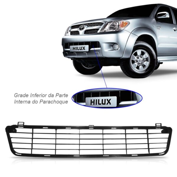 Grade Inferior Parachoque Hilux Pickup Srv 2005 06 07 2008 Preto