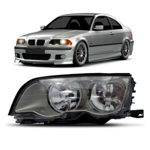 Farol Serie 3 325i 323i 330i 98 1999 00 01 Cromado 1ª Linha Esquerdo/motorista