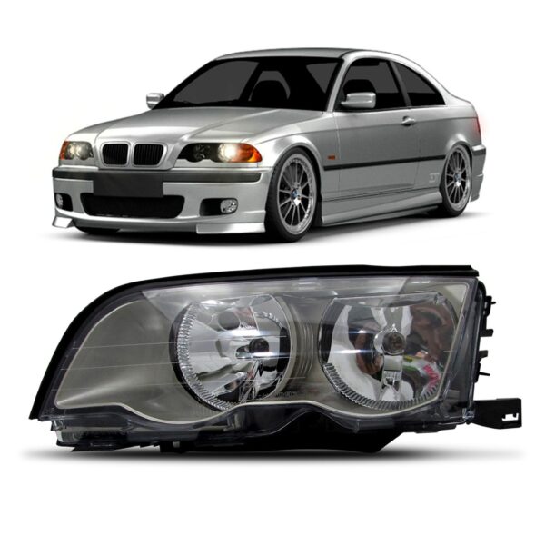 Farol Serie 3 325i 323i 330i 98 1999 00 01 Cromado 1ª Linha Esquerdo/motorista