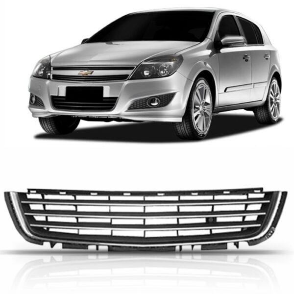 Tela Frontal Parachoque Vectra 2009 A 2012 Inferior Central Preta