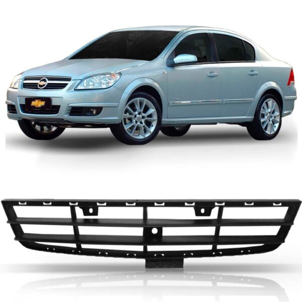 Tela Frontal Inferior Central Parachoque Vectra 06 07 08 09 Preto