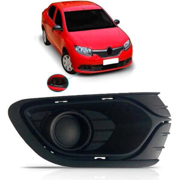 Tela Frontal Do Milha Logan 2014 2015 2016 Sem Furo Ld Preto Direito