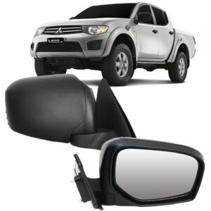 Retrovisor L200 Triton 2008 2009 10 11 2012 2013 Fixo Preto Lado Direito