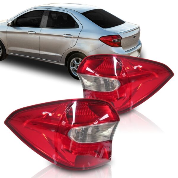 Lanterna Ka 2015 2016 Sedan Traseira Bicolor 1ª Linha Esquerdo