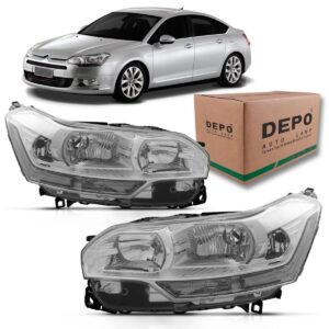 Farol Para Citroen C5 2008 2009 2010 11 12 Eletrico 1ª Linha Esquerdo/motorista