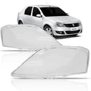 Lente Farol Renault Logan 2009 2010 2011 2012 2013 Cristal Lado Esquerdo