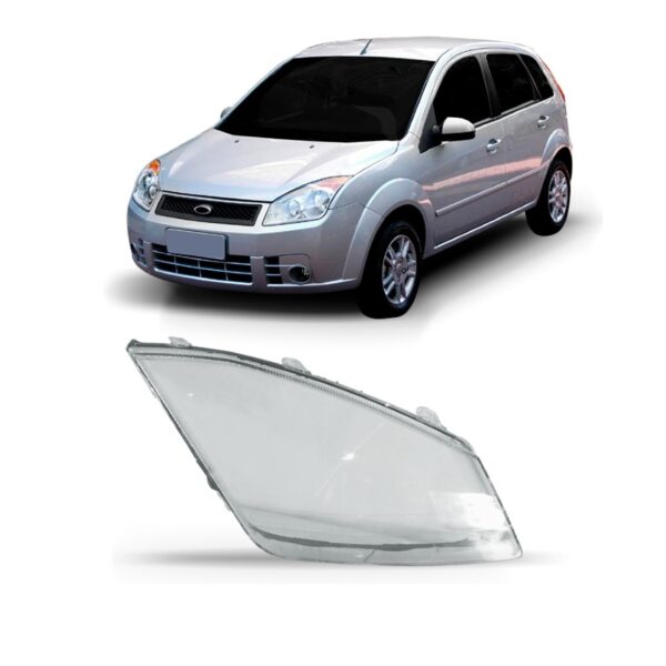 Lente Farol Fiesta 2008 2009 2010 Ford Lado Direito