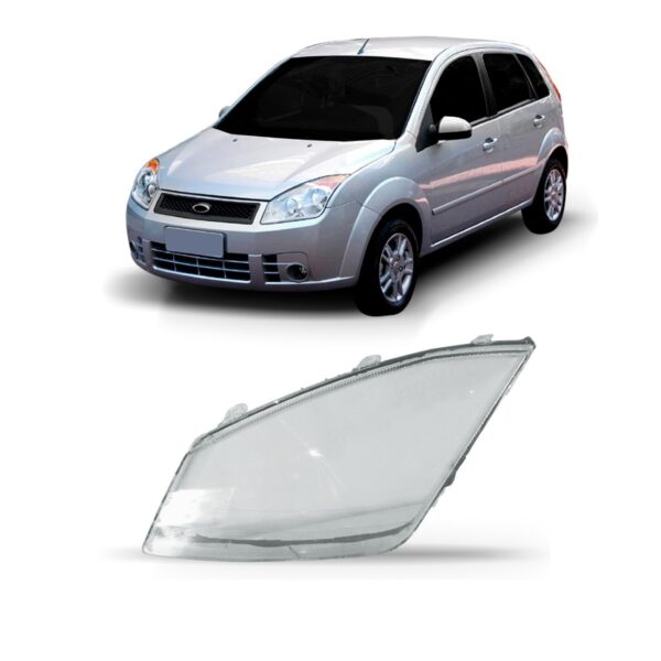 Lente Farol Fiesta 2008 2009 2010 Ford Lado Esquerdo