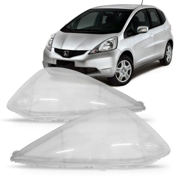 Lente Farol New Fit 2009 2010 2011 2012 Honda Lado Direito