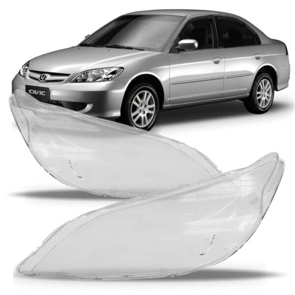 Lente Farol Honda Civic 2004 2005 2006 Lado Esquerdo