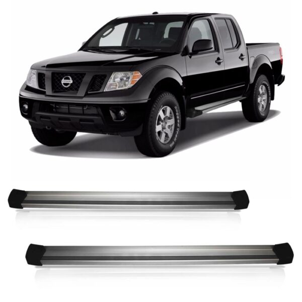 Estribo Frontier 2008 A 2016 Aluminio Plataforma Prateado