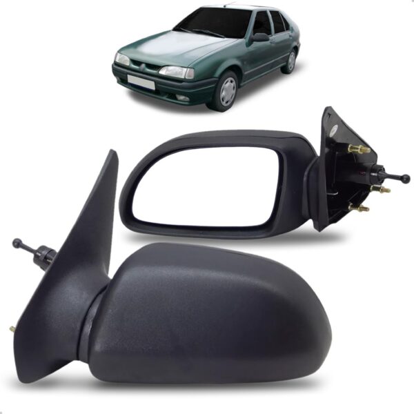 Retrovisor R-19 1992 1993 1994 1995 Controle Manual Lado Esquerdo