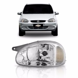 Farol Classic Corsa 05 06 07 08 09 10 Frente Antiga 1ª Linha - Esquerdo/motorista