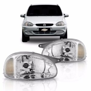 Farol Classic Corsa 05 06 07 08 09 10 Frente Antiga 1ª Linha - Esquerdo/motorista