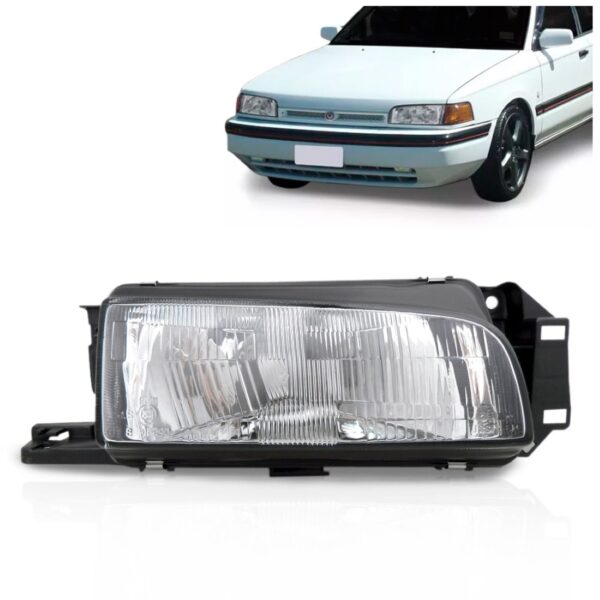 Farol Mazda Protege Cromado 1989 A 1994 1ª Linha - Direito/passageiro