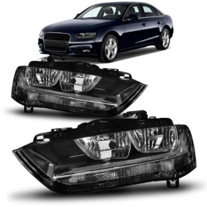 Farol Audi A4 13 2014 2015 Foco Duplo Máscara Negra 1ª Linha - Esquerdo/motorista