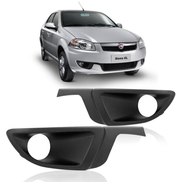 Tela Frontal Moldura Farol Milha Siena El 2013 2014 2015 Lado Esquerdo