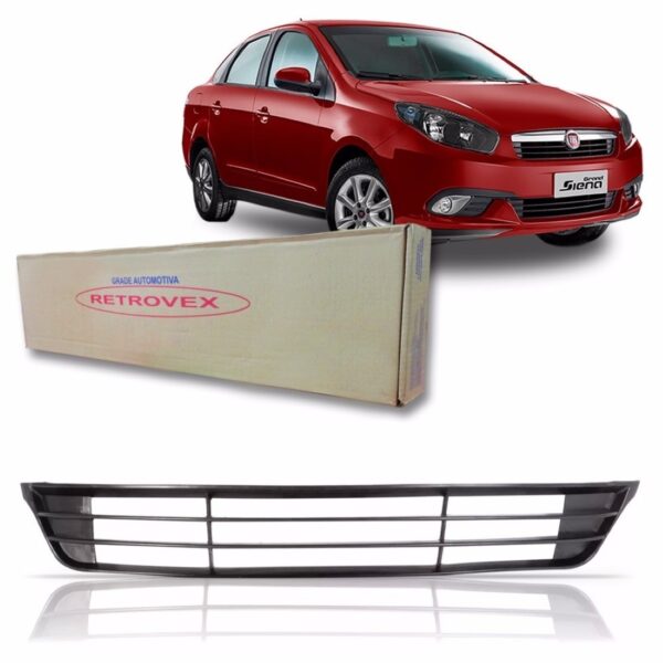 Grade Para Fiat Grand Siena 2013 2014 2015 Inferior Preta Preta