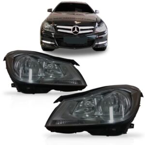 Farol Classe C180 C200 2012 13 14 2015 Negro 2 Portas Coupe Lado Esquerdo