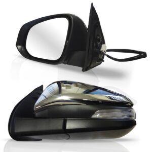 Retrovisor Toyota Hilux 2016 2017 Cromado Elétrico Com Pisca Lado Esquerdo