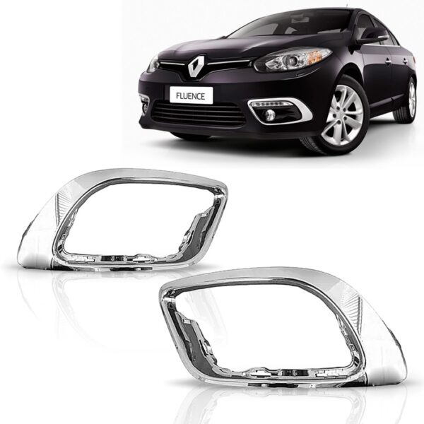 Aro Milha Moldura Fluence 2014 2015 2016 Cromada Lado Esquerdo