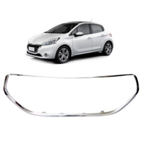 Moldura Grade Radiador Peugeot 208 2012 A 2016 Cromado