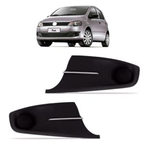 Moldura Milha Fox Spacefox S/furo 2010/2013 Friso Cromado Le Preto Esquerdo