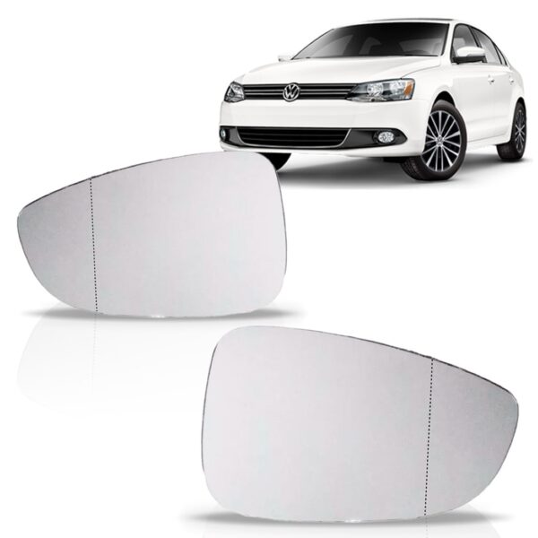 Lente Retrovisor Jetta 2011 12 13 14 15 2016 Com Base Lado Esquerdo