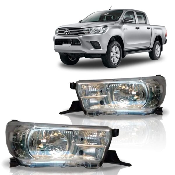 Farol Para Hilux 2016 A 2020 Toyota Cromado 1ª Linha Esquerdo/motorista
