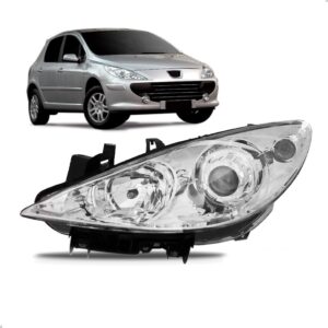 Farol Peugeot 307 Ano 2007 08 09 10 11 Com Auxiliar 1ª Linha Esquerdo/motorista