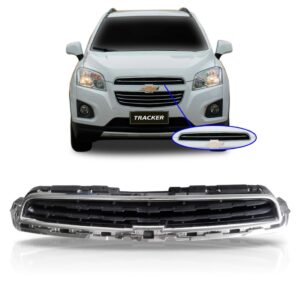 Tela Frontal Tracker 14 15 2016 Superior Preto Friso Cromado Preto