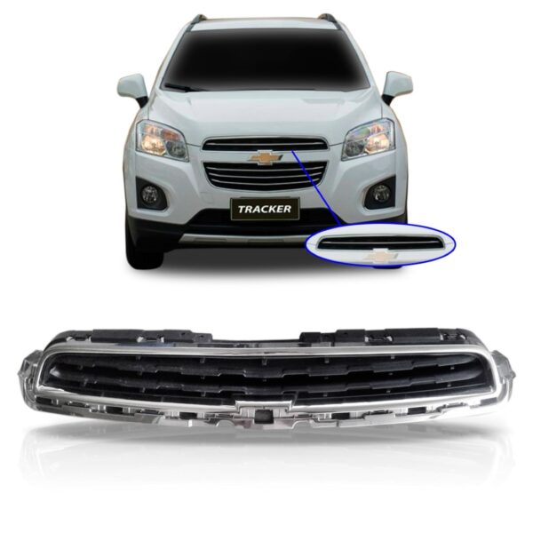 Tela Frontal Tracker 14 15 2016 Superior Preto Friso Cromado Preto