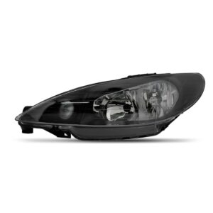 Farol Peugeot 206 04 A 12 Mascara Negra Foco Duplo 1ª Linha Esquerdo/motorista