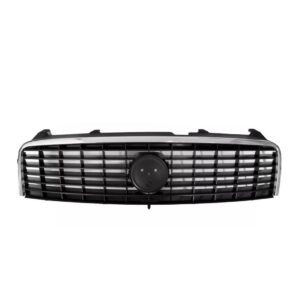 Grade Para Fiat Linea 2008 A 2013 Preta  Friso Cromado - Preto
