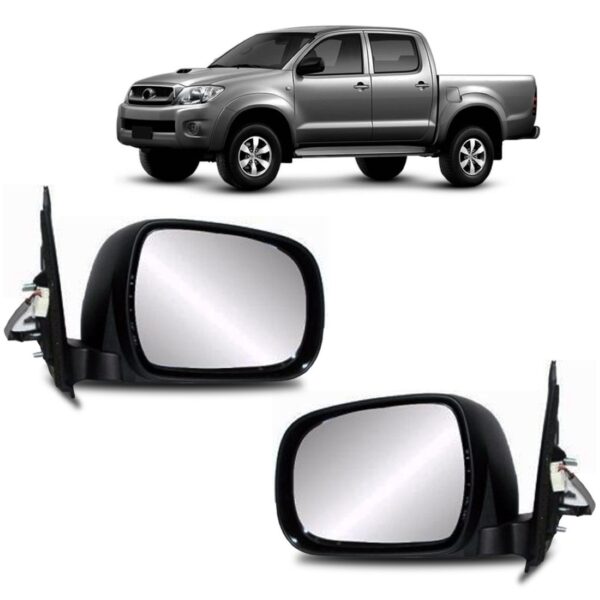 Retrovisor Hilux Srv 2006 A 2011 Elétrico Preto Lado Direito