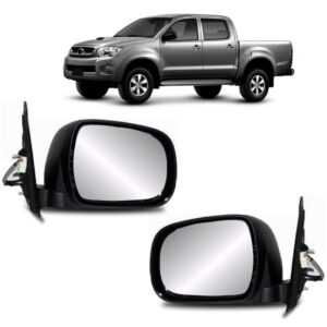 Retrovisor Hilux Srv 2006 A 2011 Elétrico Preto Lado Esquerdo