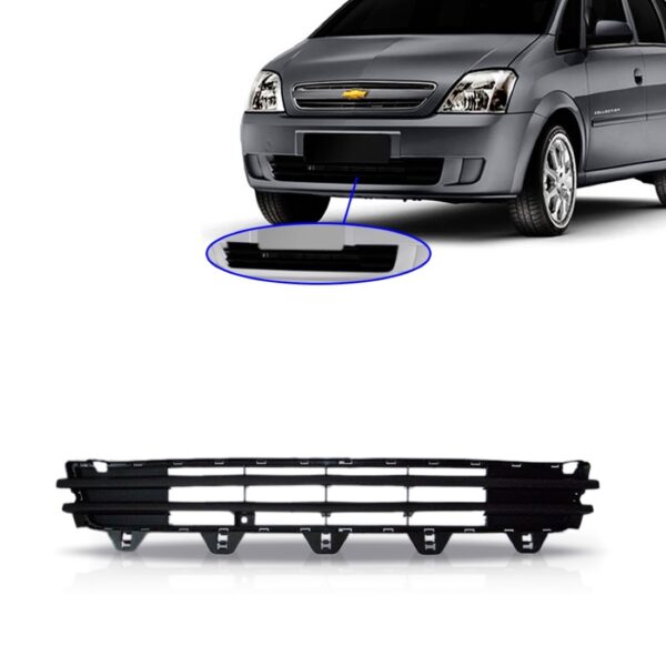 Tela Frontal Do Parachoque Meriva 2003 A 12 Inferior Central Preto