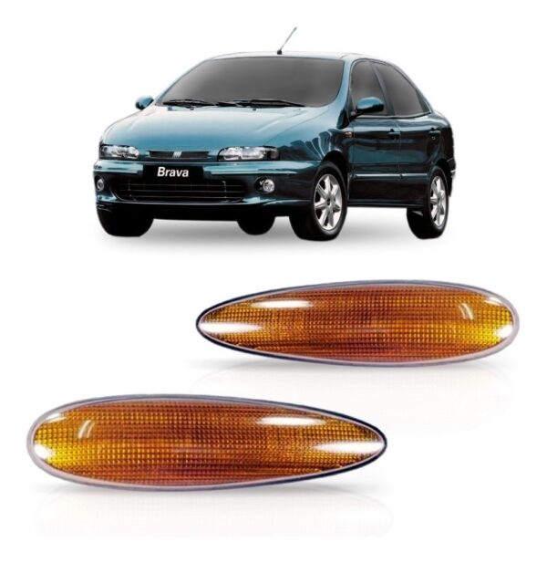 Sinaleira Lanterna Lateral Do Paralama Marea Brava Ambar