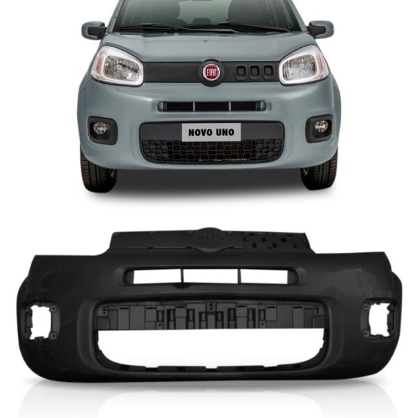 Parachoque Dianteiro Uno Way Fiat 2015 A 2017 Liso 1a Linha  Preto