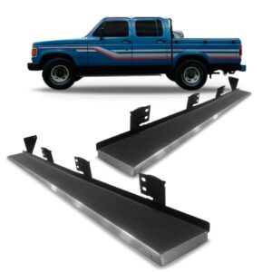 Estribo Lateral D20 D10 Cabine Dupla Todos Os Anos Preto